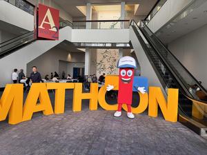 Digit posing with MathCON sign