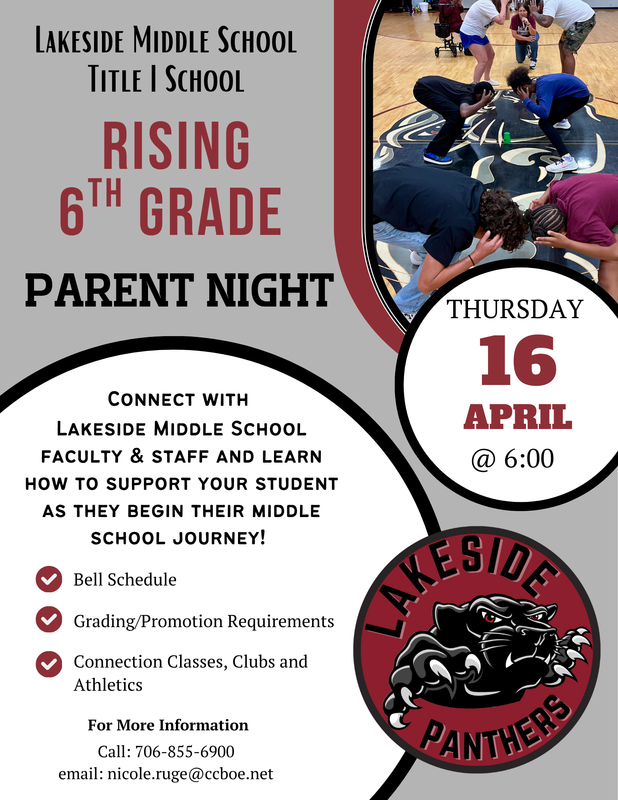 Rising 6th Grade Parent night