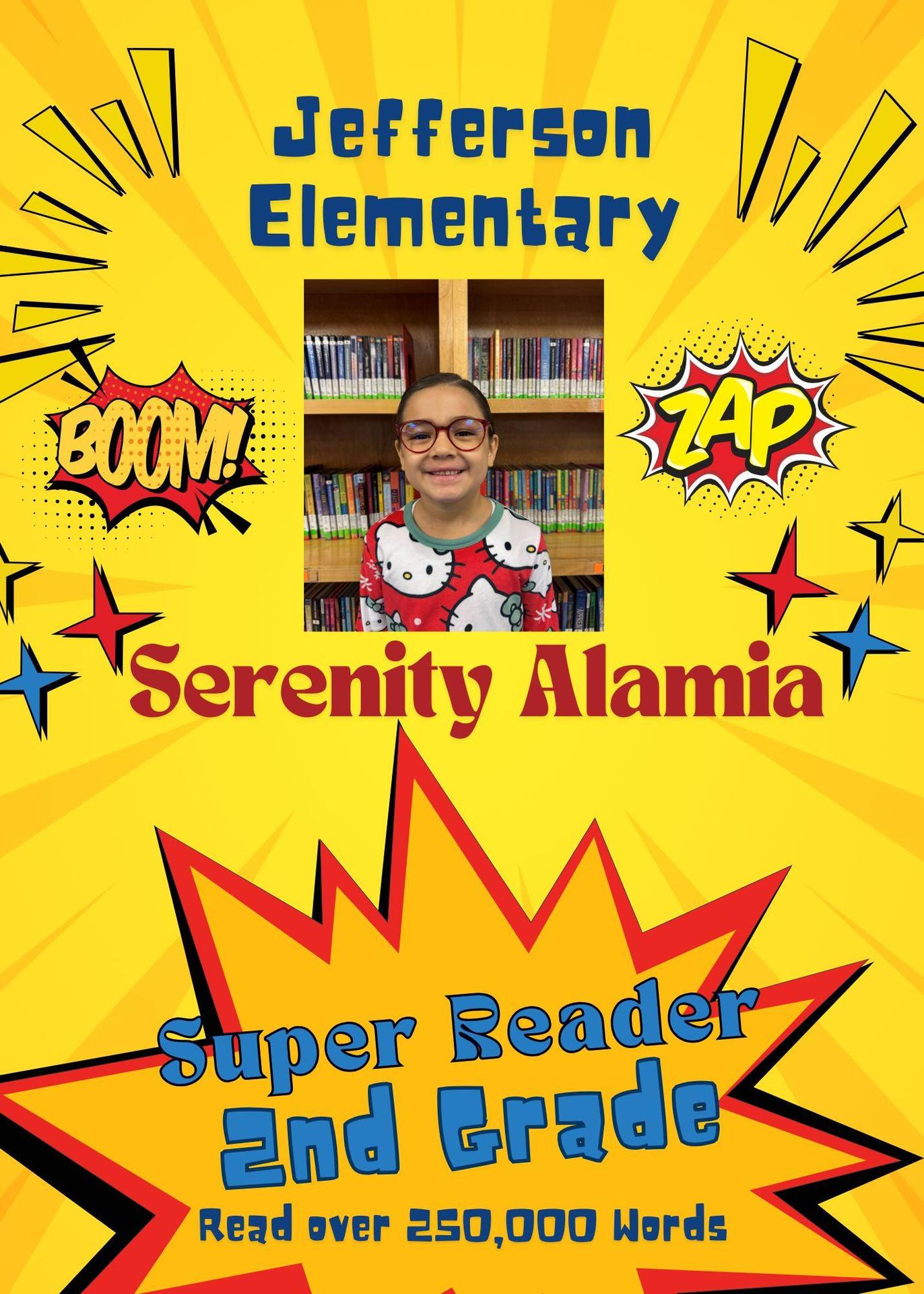 2nd Grade Super Reader-Serenity Alamia
