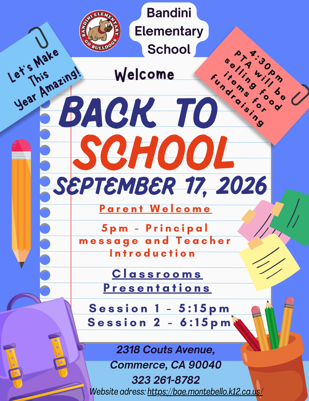Back to School Night Flier