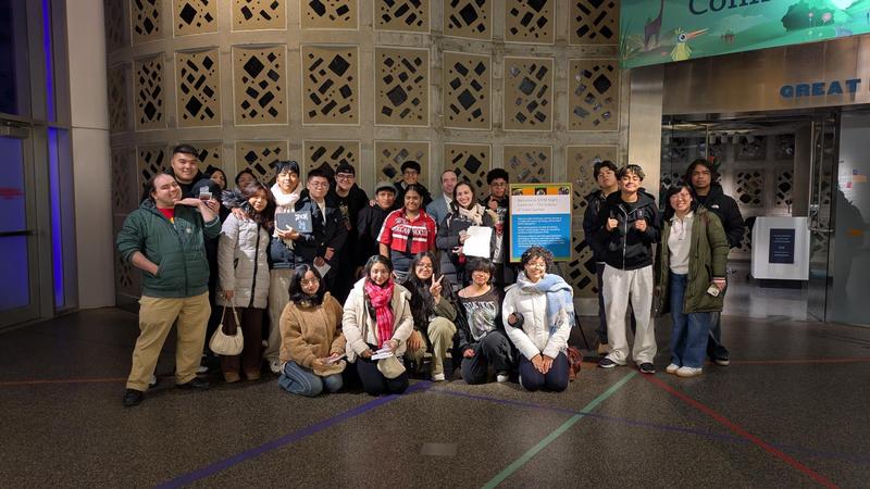 Group photo of students and teachers who attended Game On event