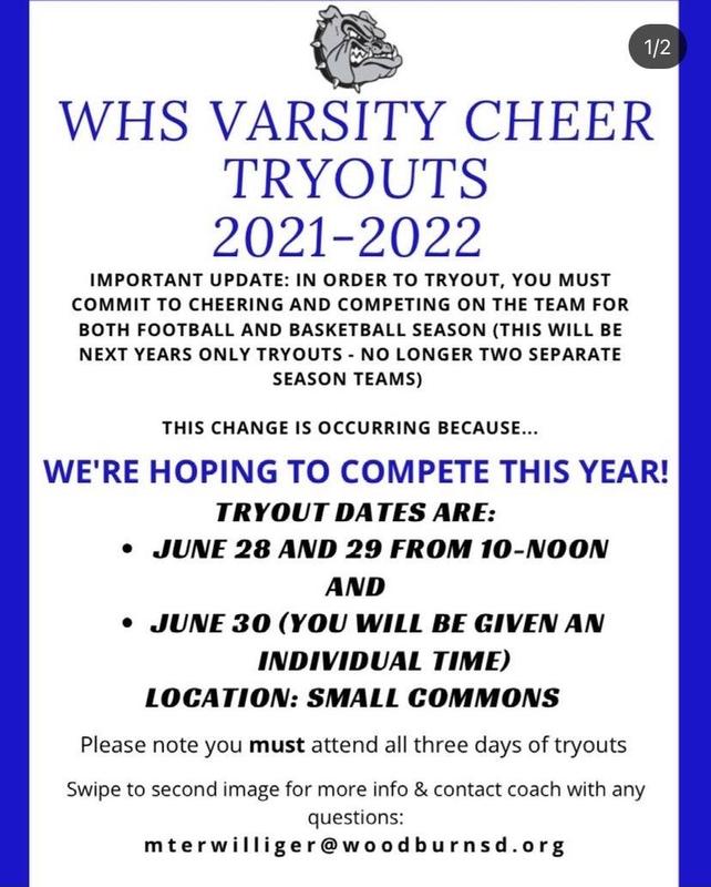 WHS Varsity Cheer Tryouts 2021-2022 / Pruebas de porristas Varsity de WHS Featured Photo