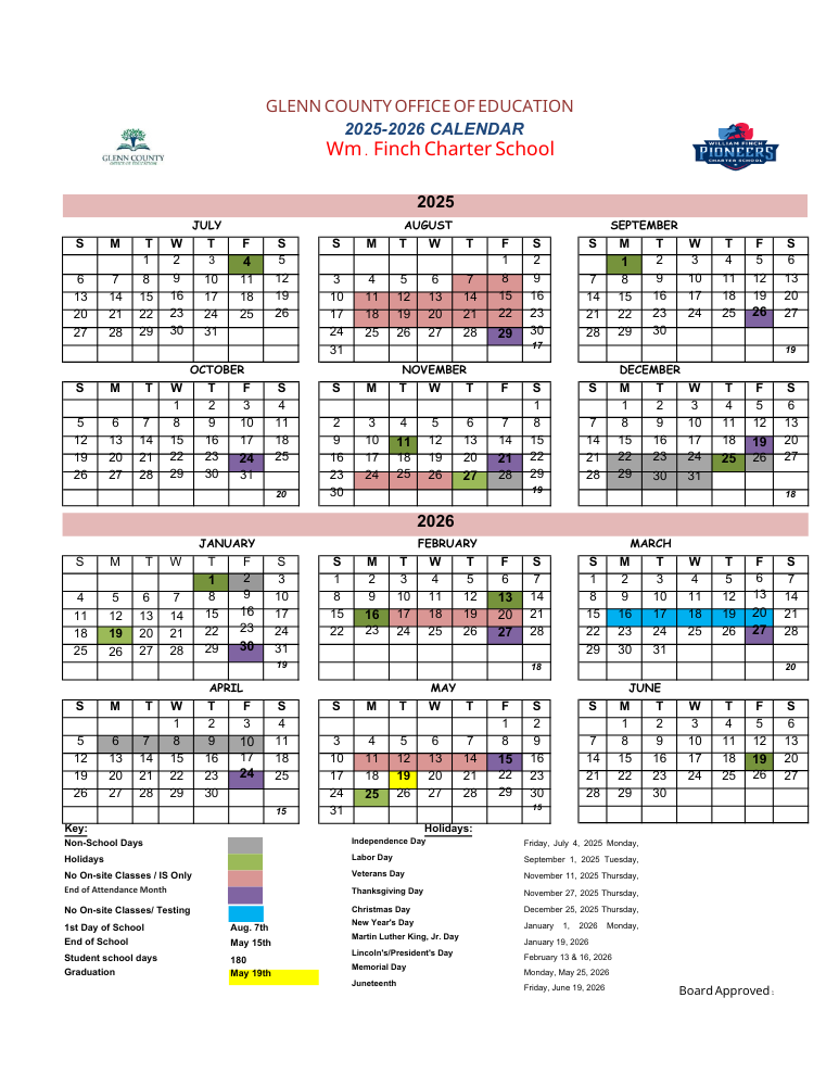 2025 academic calendar