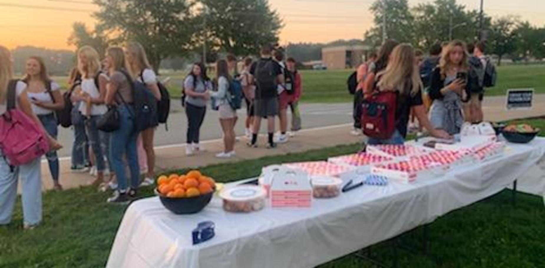 seniors at Senior Sunrise event