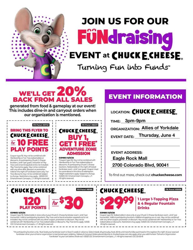 Chuck E Cheese Flyer