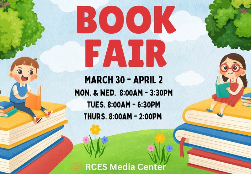 RCES Spring Book Fair Flyer image