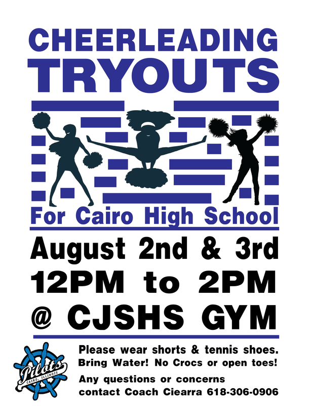 Cairo High School Cheerleading Tryouts - August 2nd & 3rd - 12PM-2PM @ CJSHS Gym Thumbnail Image