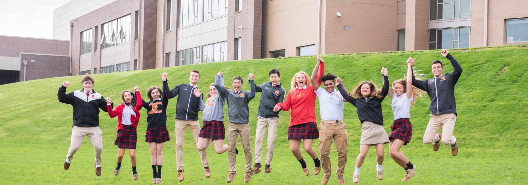 Students Jumping