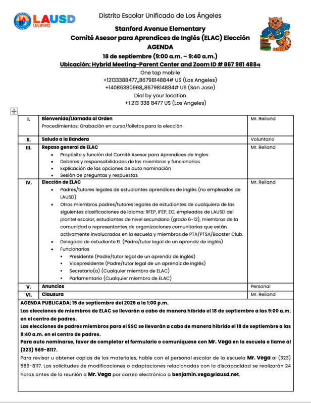 Agenda