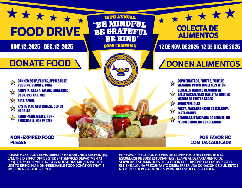 War on Hunger Food Drive Flyer