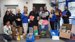 Community partners donate school supplies to Marina students
