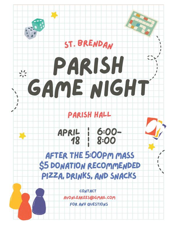 Parish Game Night!  April 18th Featured Photo