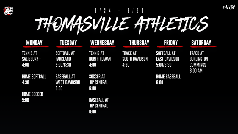 Weekly sports calendar