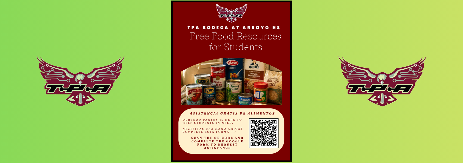Free Food Resources for Students / Asistencia Gratis de Alimentos