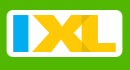 IXL logo - blue and yellow letters