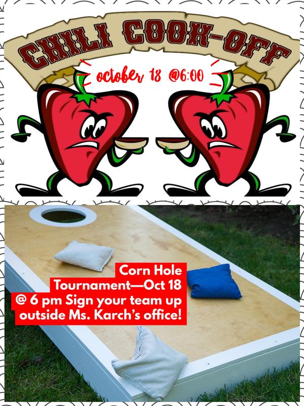 Chili cookoff and cornhole