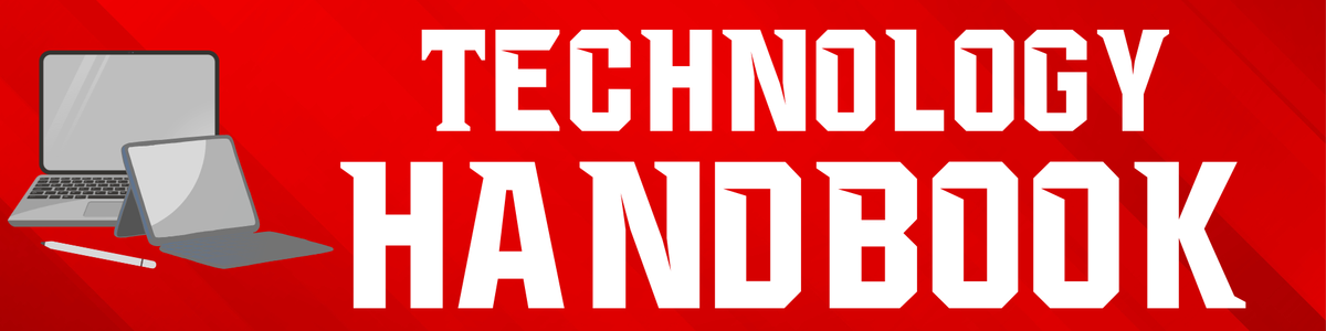 read background with text saying Technology Handbook
