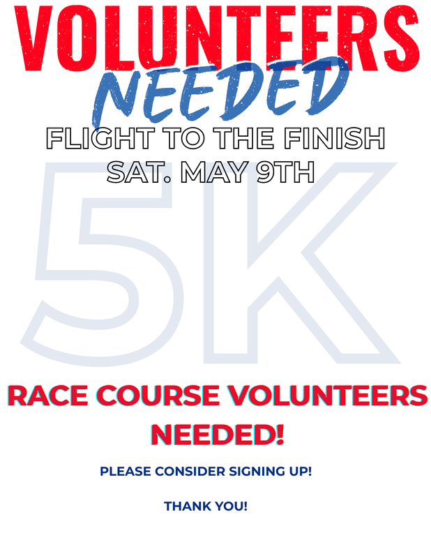 Volunteers Needed for the Flight to the Finish 5K & Fun Run Featured Photo