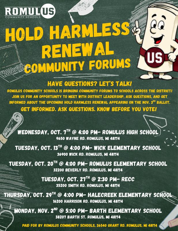 Hold Harmless Forums flyer
