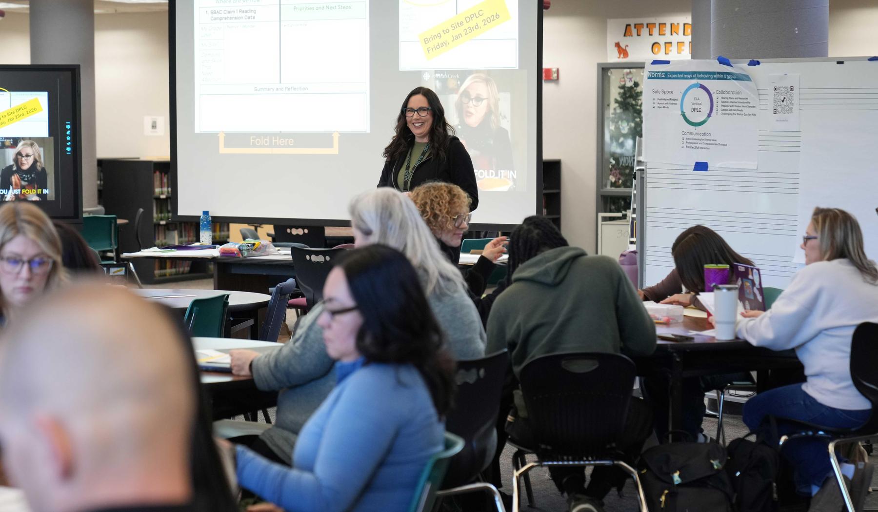 Instructor during staff professional development day