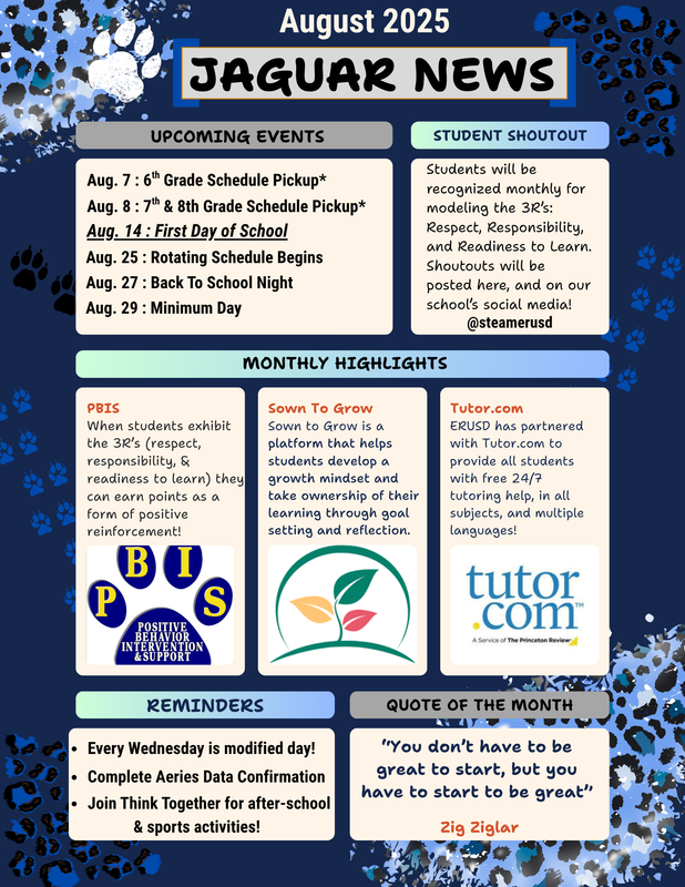 Checkout our August Parent Newsletter for more information on all things STEAM for the month of August!