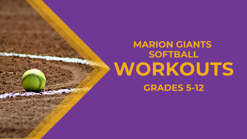 promo graphic - Giants softball workouts