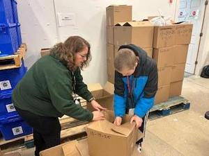 Students lend a hand at We Care of Grundy County