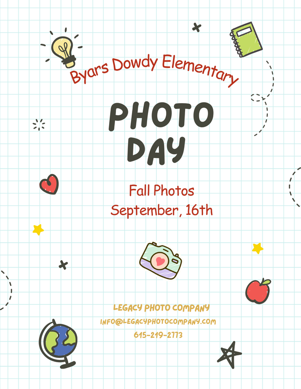 Flyer advertising picture day on September 16th.