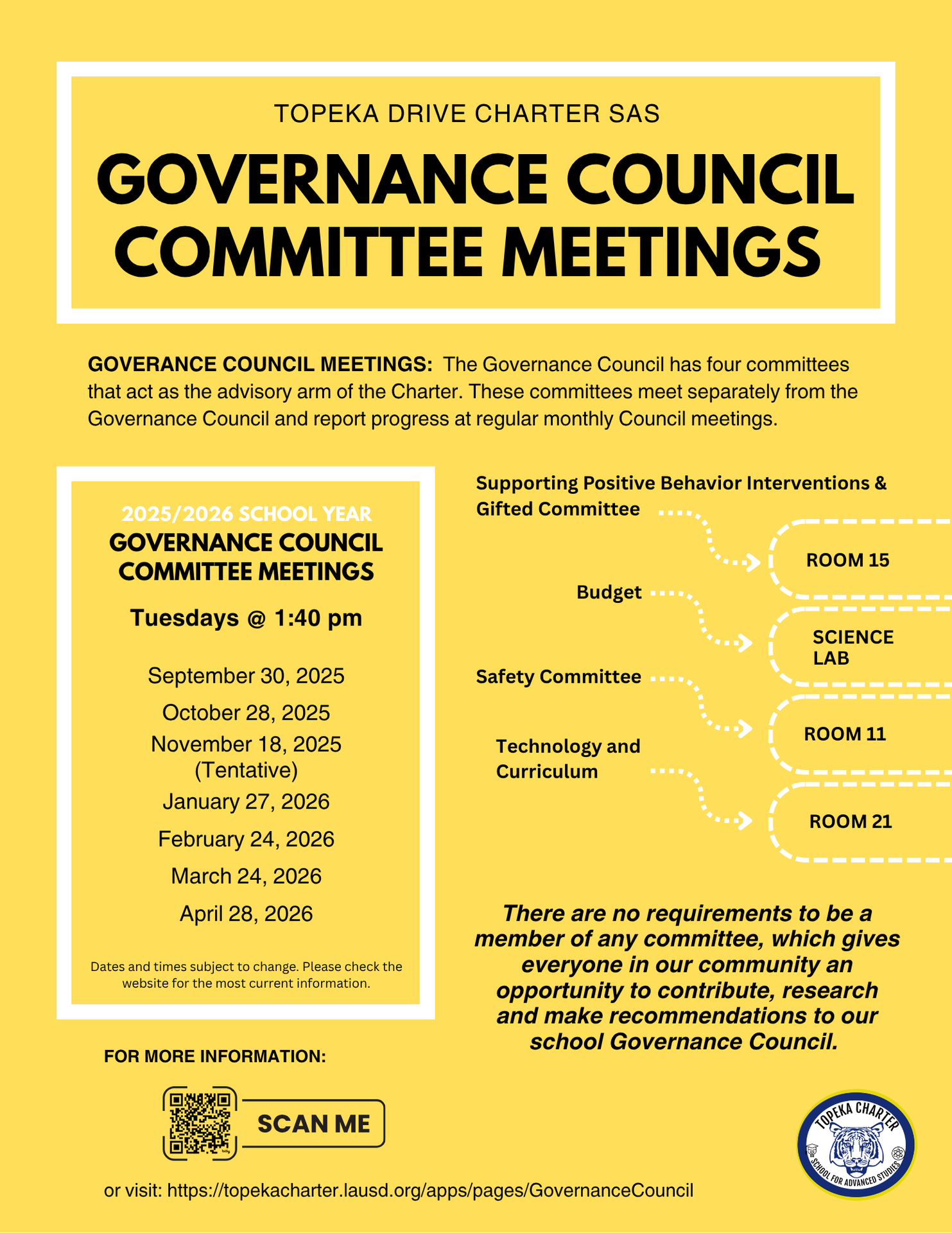 Governance Council Committee Meetings