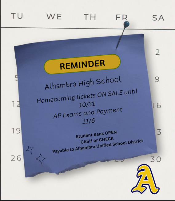 HoCo Tix, APs reminder