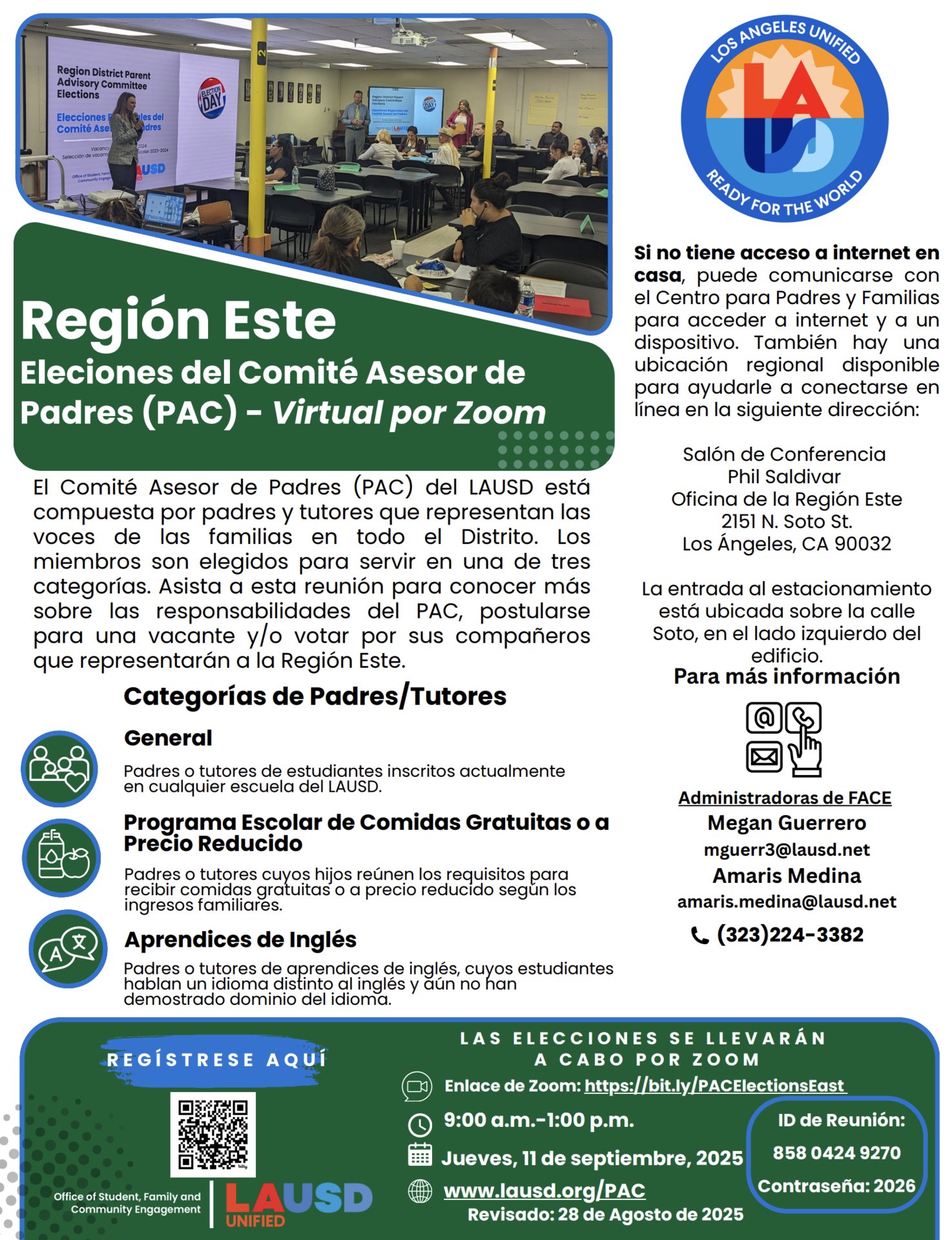 eleciones del comite asesor de padres