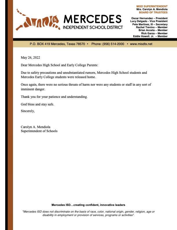 IMPORTANT NOTICE FOR MHS AND MECA PARENTS Featured Photo