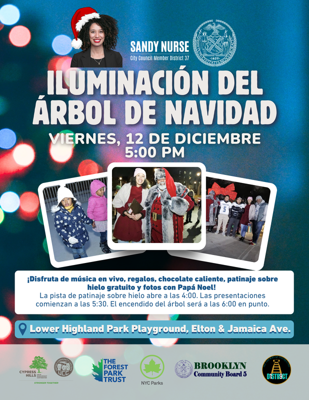 Folleto de iluminación del árbol de Navidad 12 de diciembre