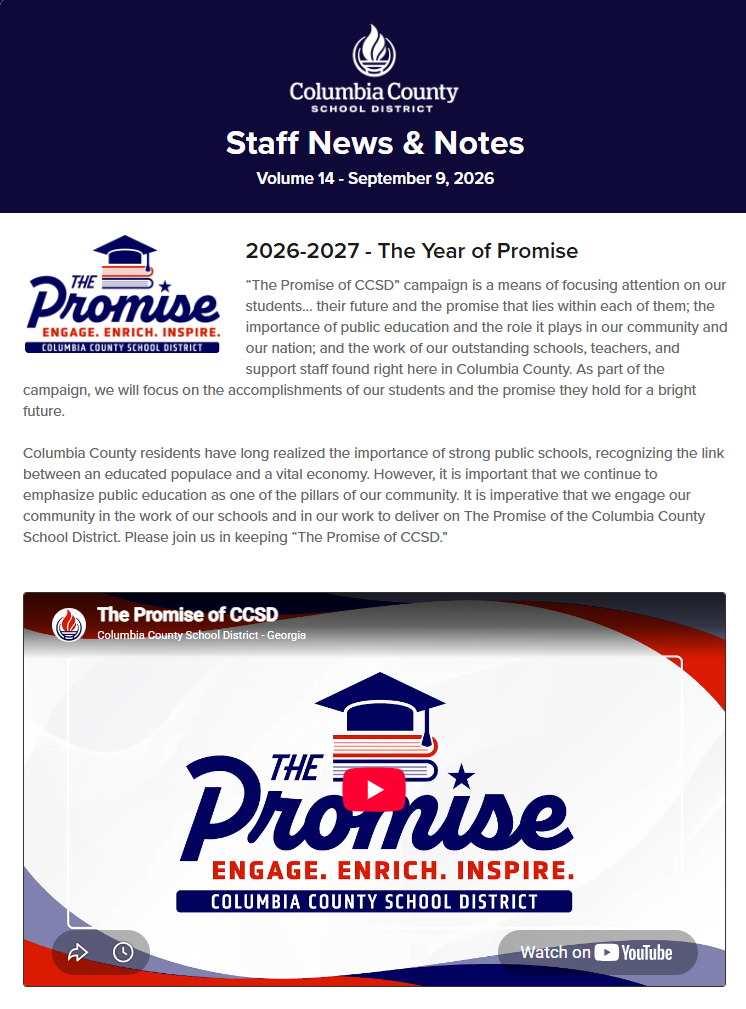 staff news and notes click here