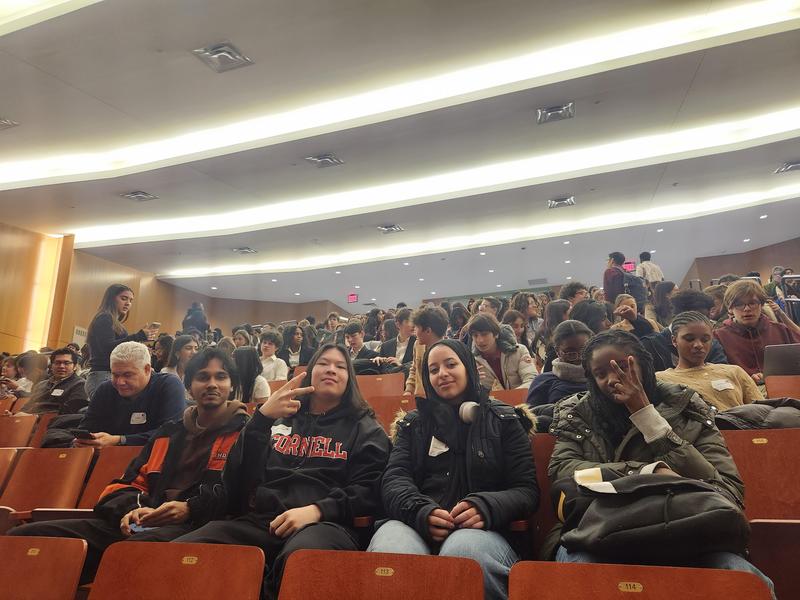Students posing at New York City Urban Debate League Competition