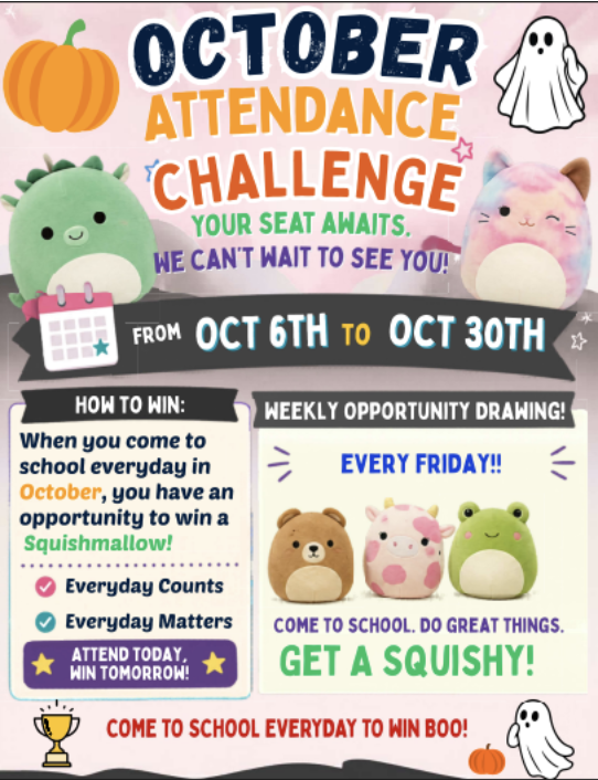 October Attendance Squishmallow Challenge Featured Photo