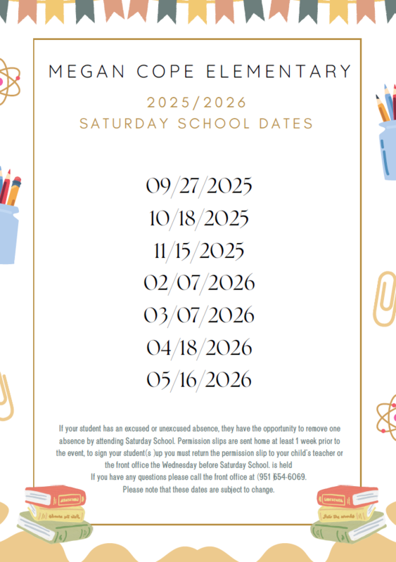 Saturday School Flyer