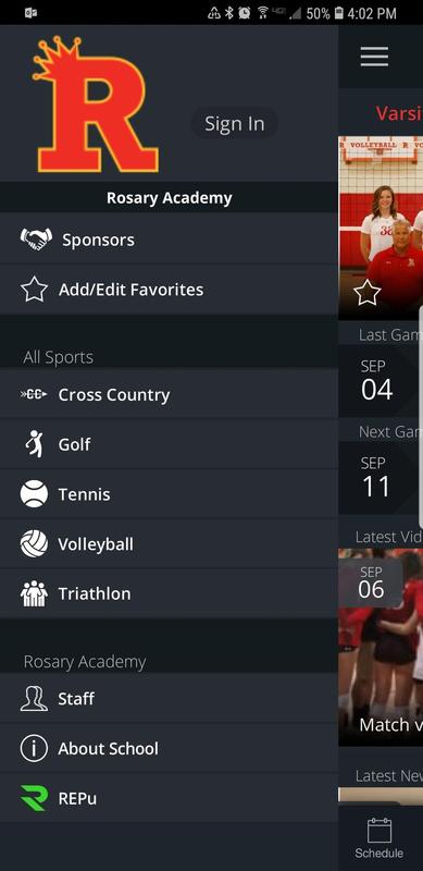 Rosary launches Athletics App! Featured Photo