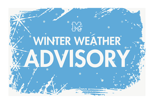 a light blue background with snowflakes and ice crystals