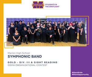 promo graphic - MHS symphonic band at ISSMA org April 2026