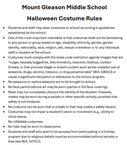 Halloween Rules