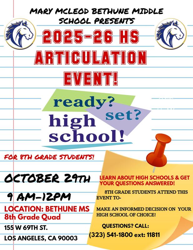 Bethune MS High School Articulation Event
