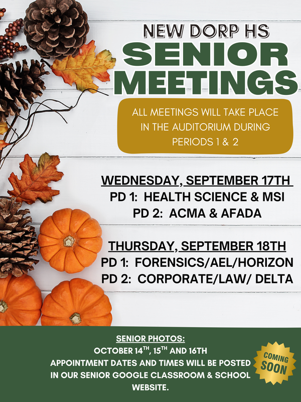 Fall senior meeting flyer