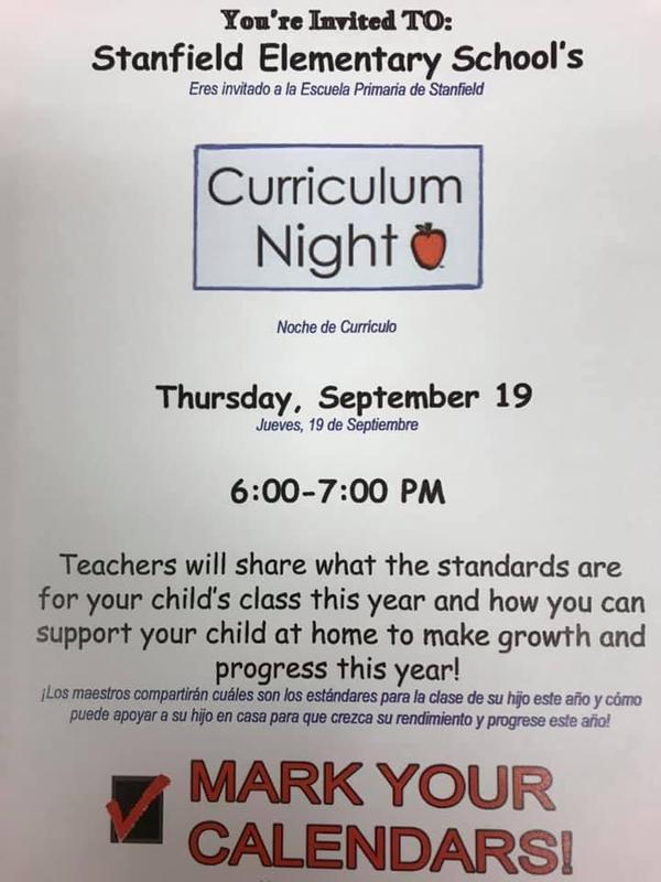 Come out to Curriculum Night! Featured Photo