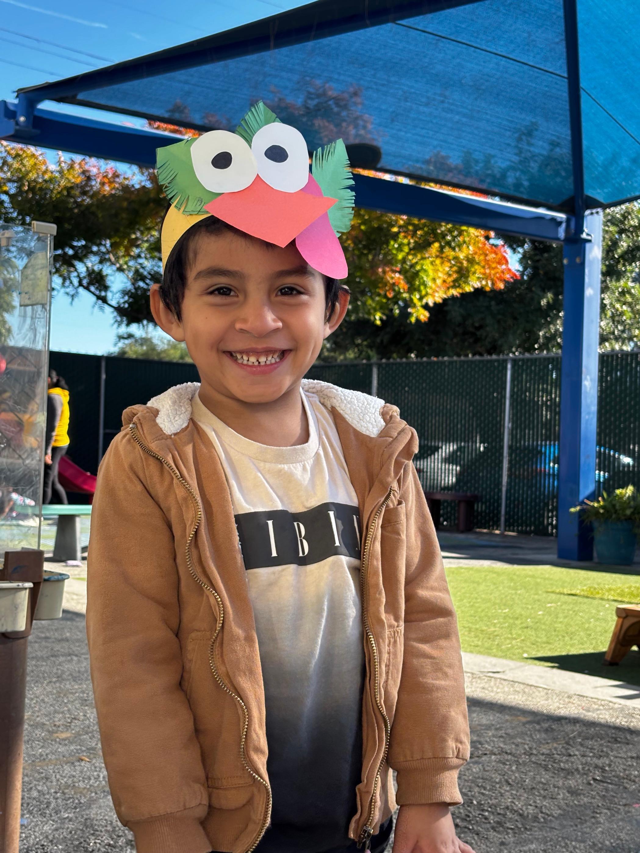 child with headband