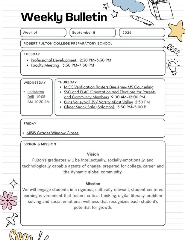 Weekly Bulletin