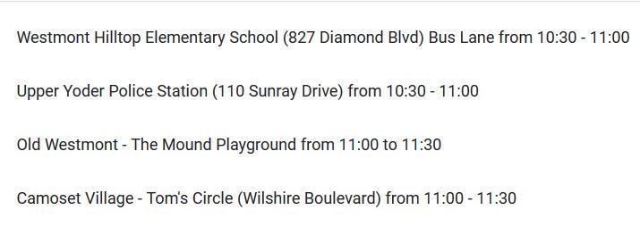 Pick-Up Times