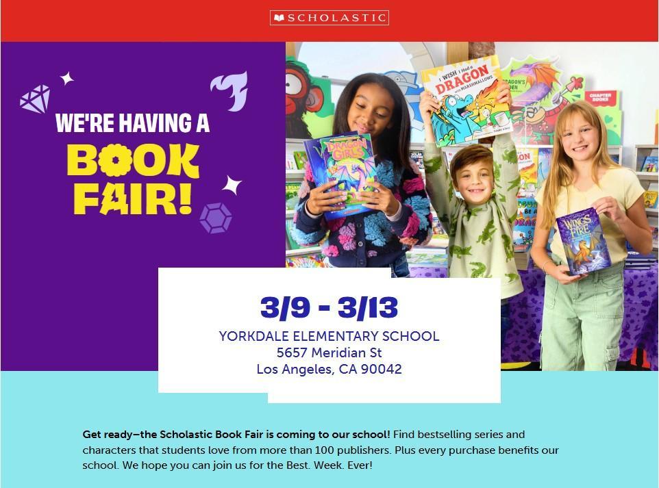 Book Fair – Library Time – Yorkdale Elementary