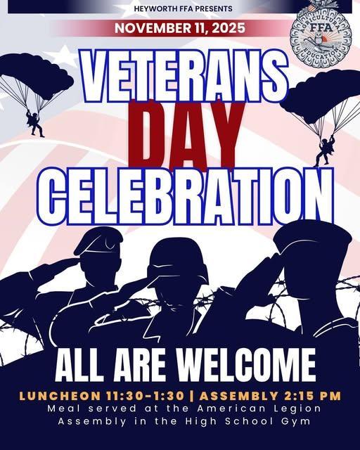 Veteran's Day Celebration November 11th! Featured Photo