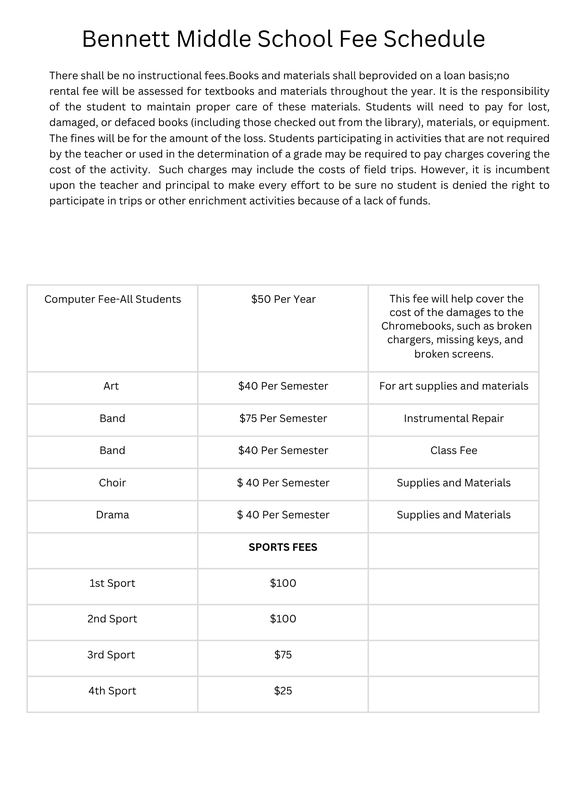 Fee Schedule